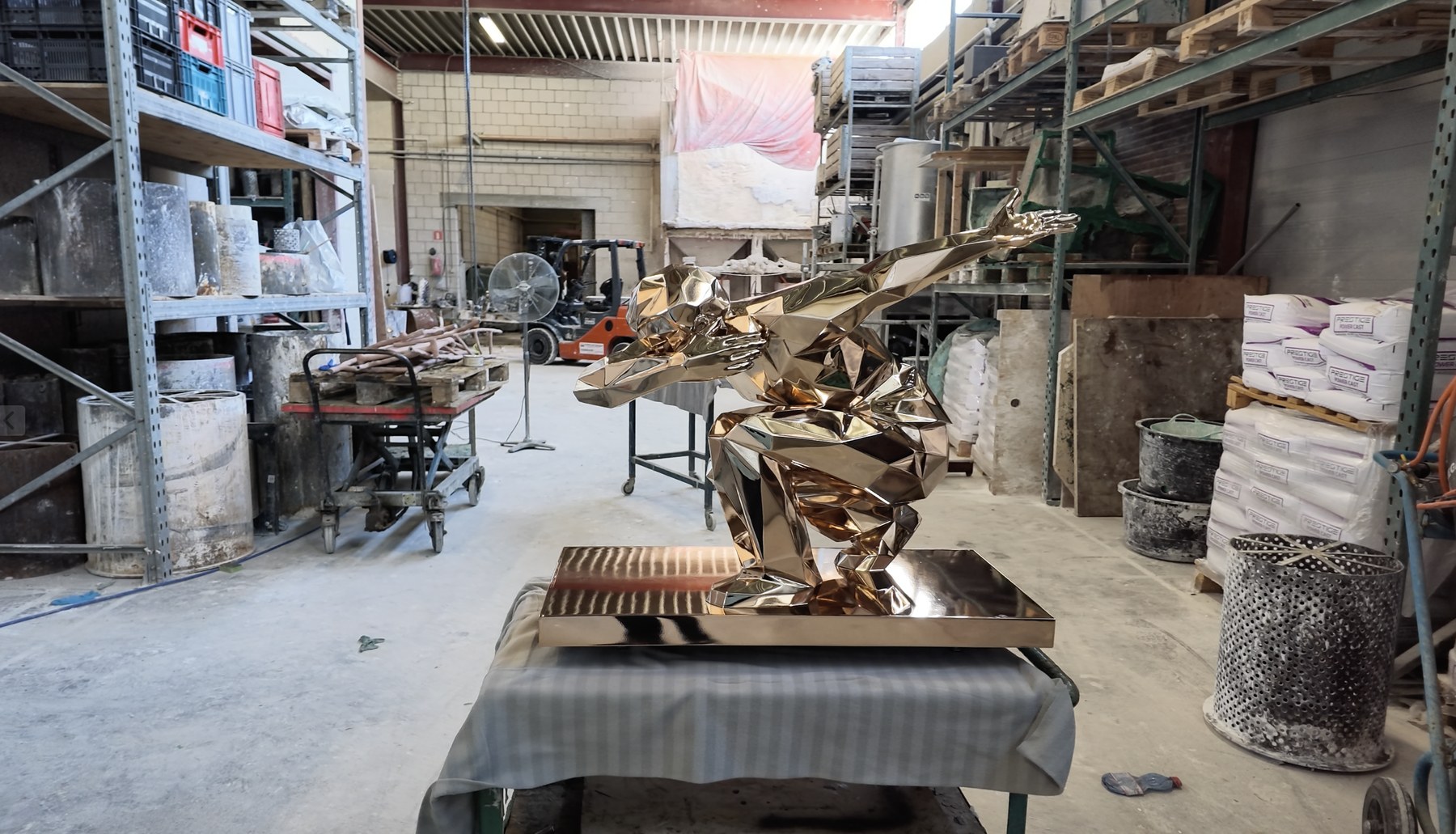 When If Not Now — bronze sculpture by Marc Pos, work in progress